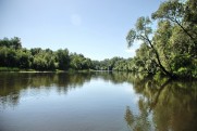 The Dnieper River (Dneprdzherzhinskoye Reservoir), the mouth of the Psel and Vorskla Rivers in July 2011 Kremenchug - Kobelyaki - Kremenchug