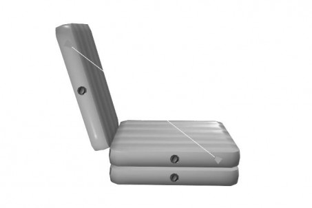 Сиденье двойное надувное со спинкой в лодку