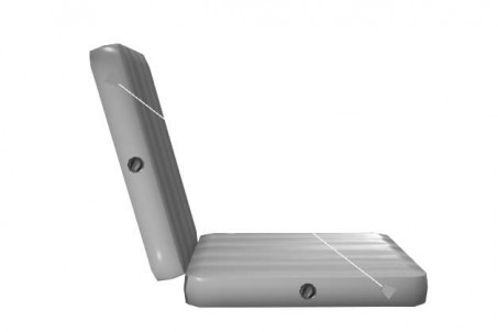 Сиденье надувное со спинкой в лодку